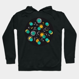 Great Total Solar Eclipse II // teal moons Hoodie